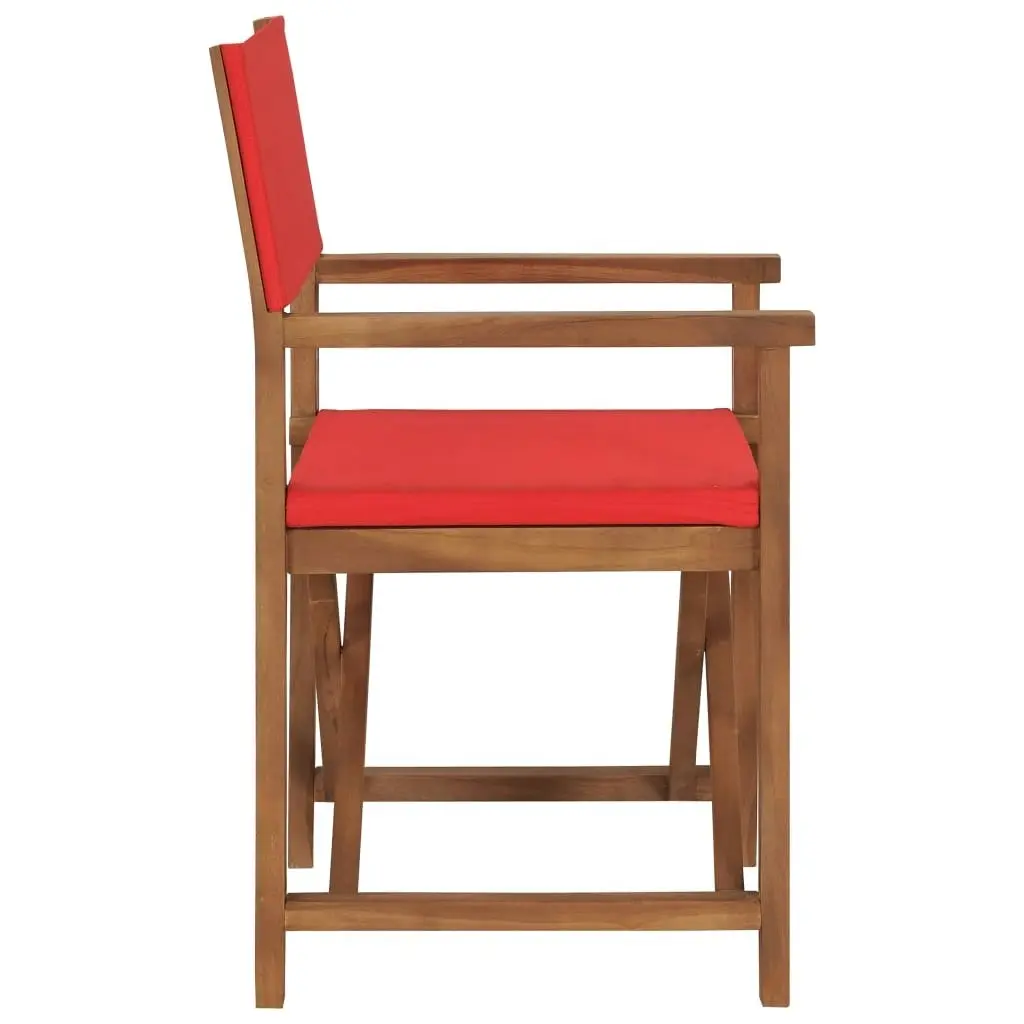 Director's Chairs 2 pcs Solid Wood Teak Red 3143632