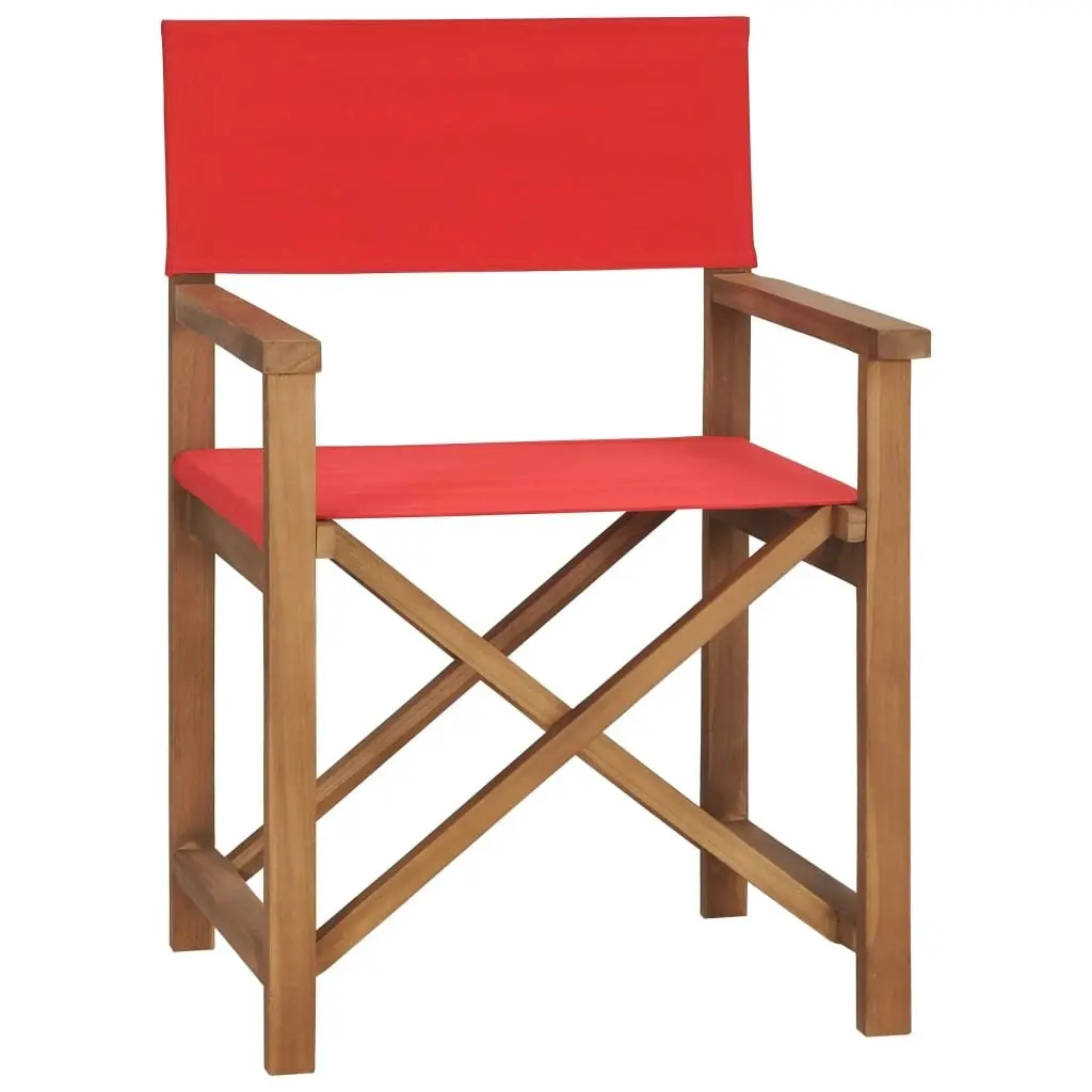 Director's Chairs 2 pcs Solid Wood Teak Red 3143632