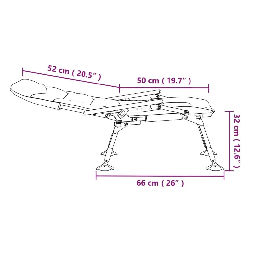 Fishing Chair with Armrest Foldable Camouflage 4006417