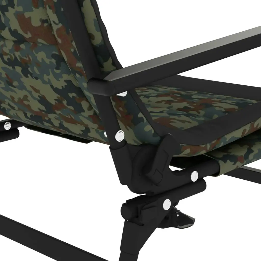 Fishing Chair with Armrest Foldable Camouflage 4006417