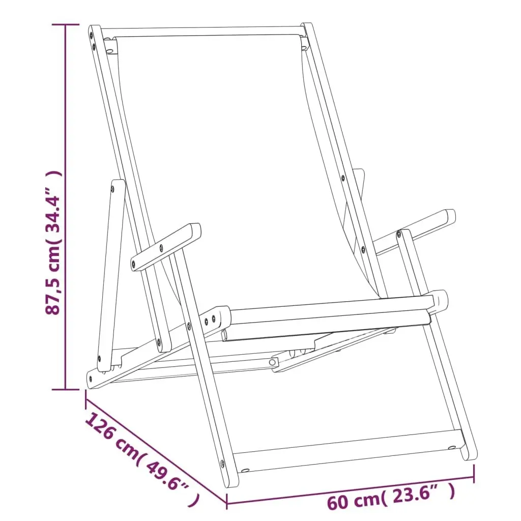 Folding Beach Chair Solid Wood Teak Cream 317696