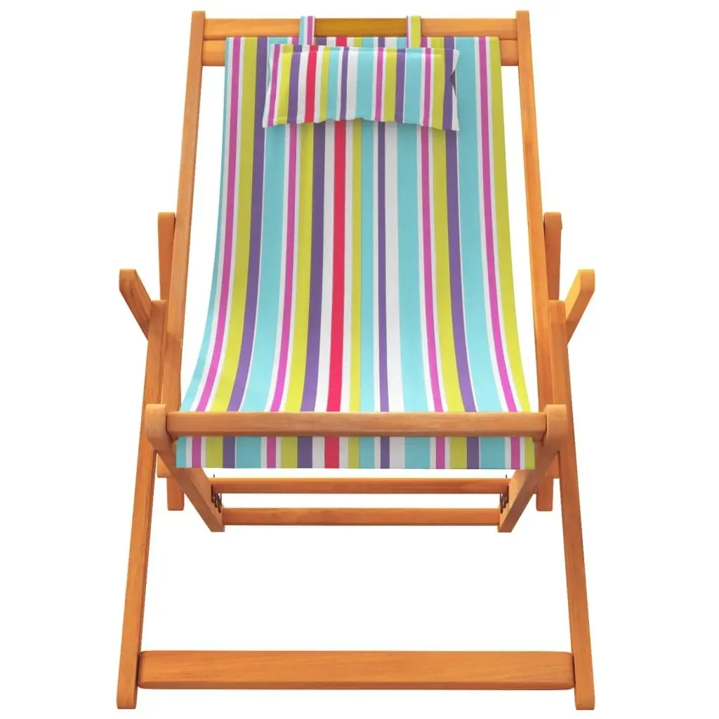 Folding Beach Chairs 2 pcs Multicolour Fabric 3214483