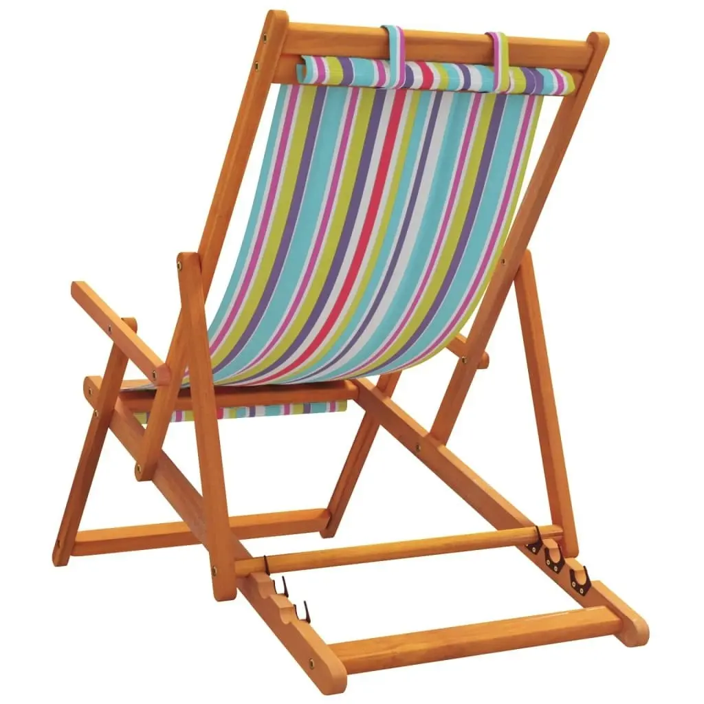 Folding Beach Chairs 2 pcs Multicolour Fabric 3214483