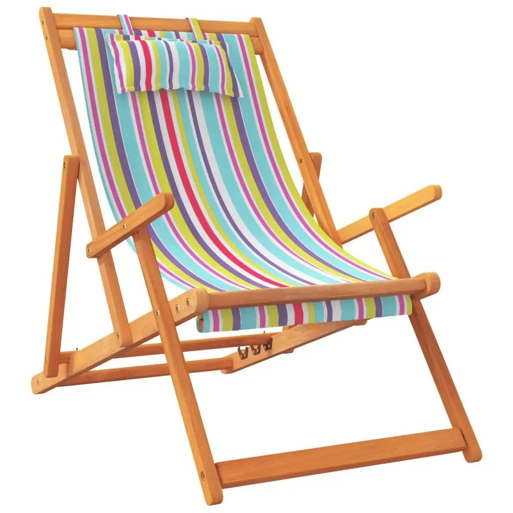 Folding Beach Chairs 2 pcs Multicolour Fabric 3214483