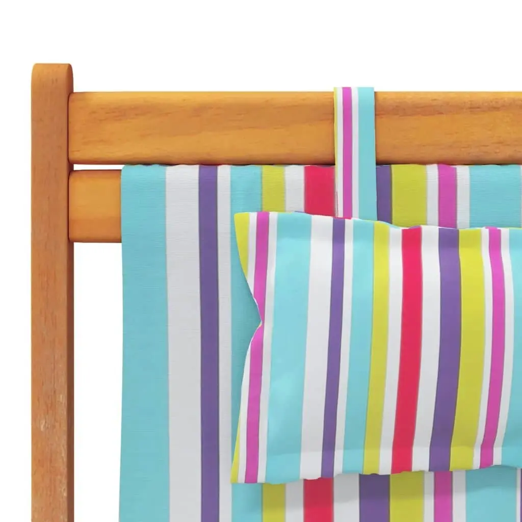 Folding Beach Chairs 2 pcs Multicolour Fabric 3214483