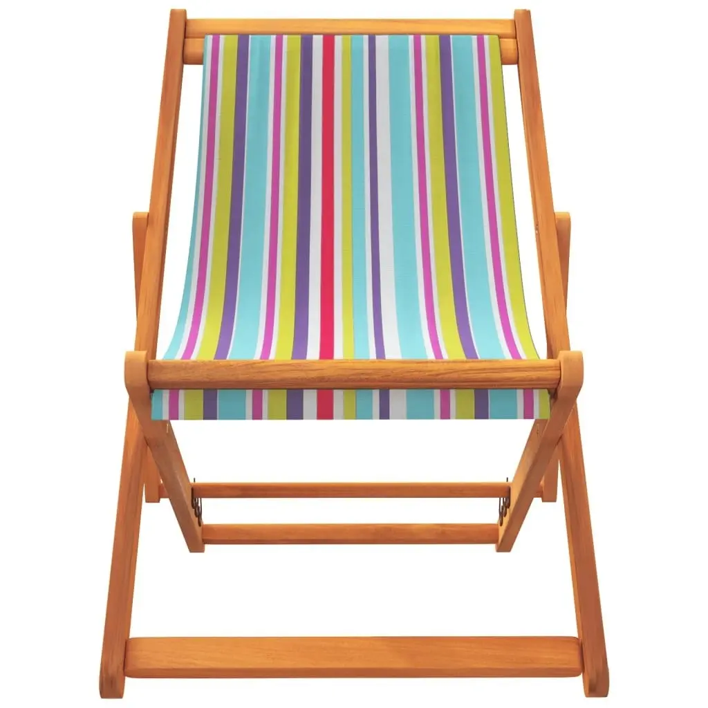 Folding Beach Chairs 2 pcs Multicolour Fabric 3214494