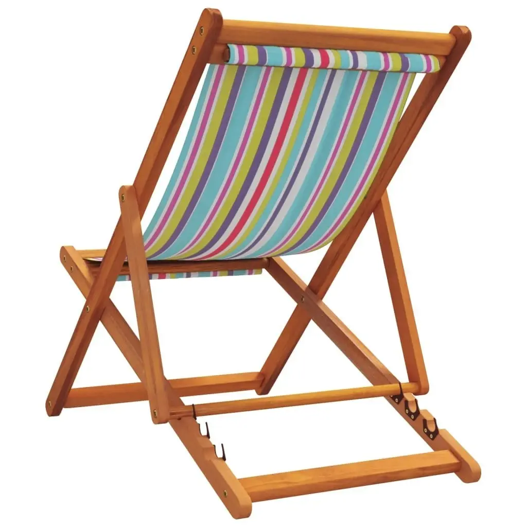 Folding Beach Chairs 2 pcs Multicolour Fabric 3214494