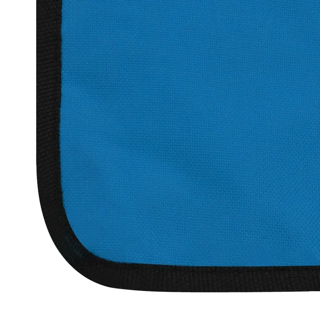 Folding Beach Mats 2 pcs Steel and Fabric Blue 44327