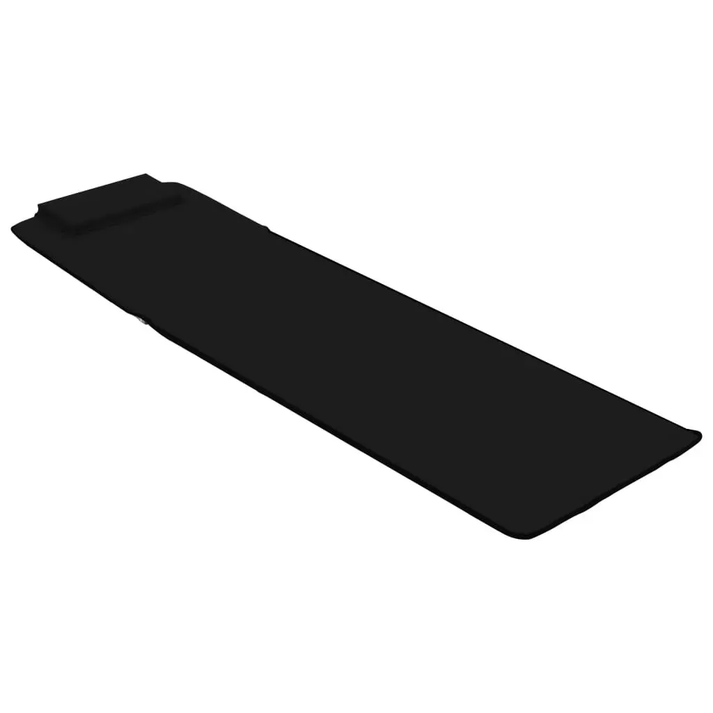 Folding Beach Mats 2 pcs Steel and Fabric Black 44328