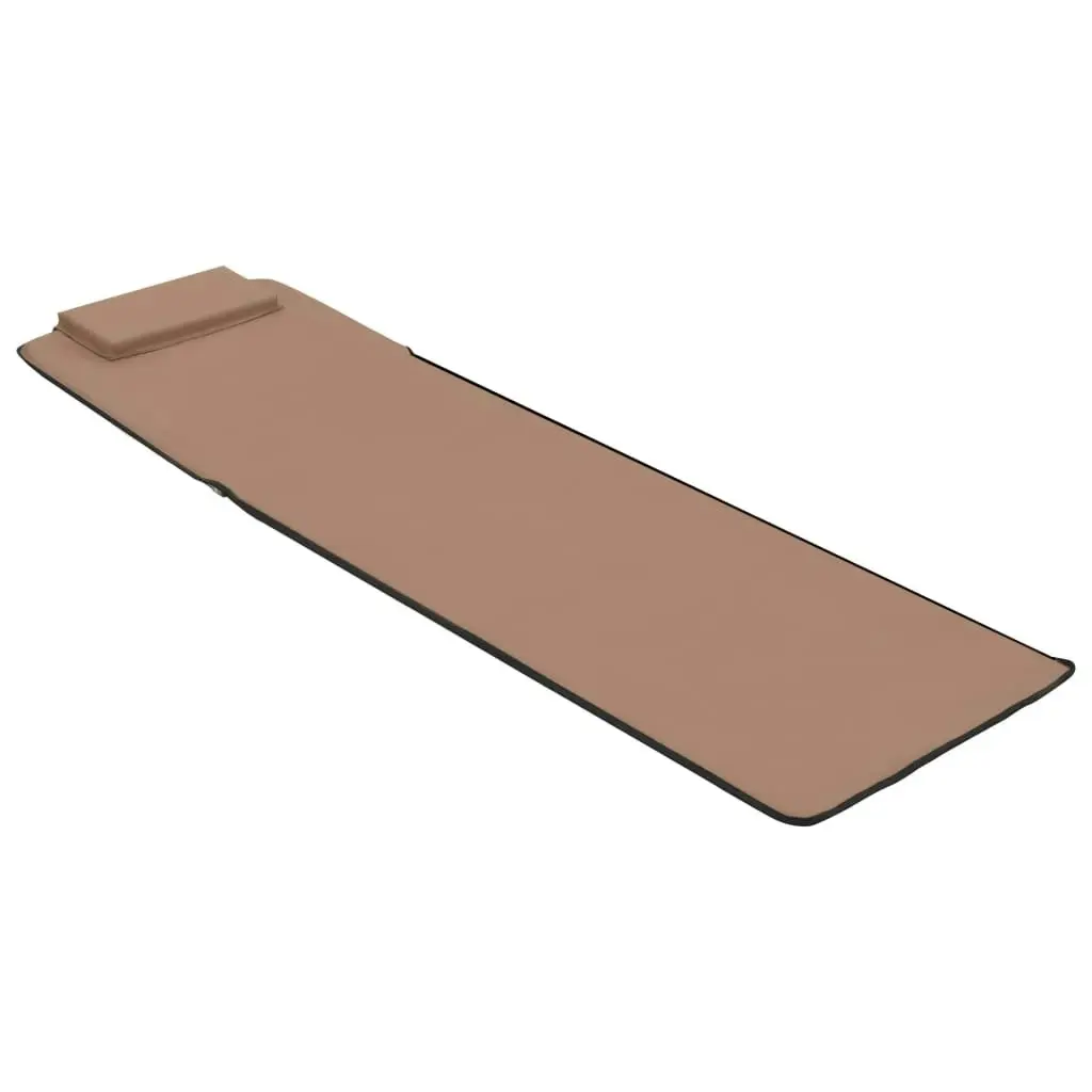 Folding Beach Mats 2 pcs Steel and Fabric Brown 44331