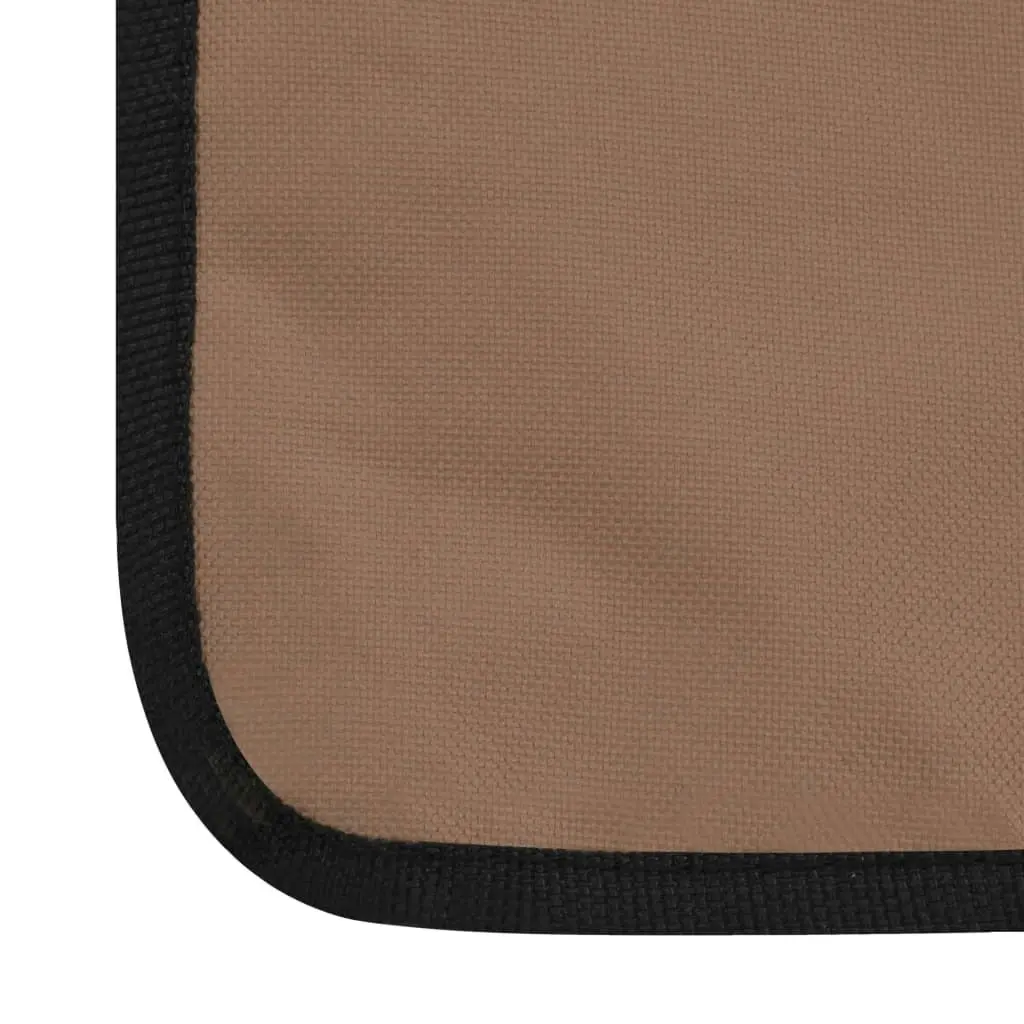 Folding Beach Mats 2 pcs Steel and Fabric Brown 44331