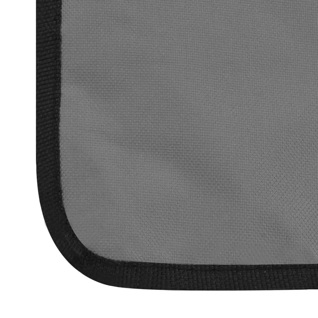 Folding Beach Mats 2 pcs Steel and Fabric Grey 44330