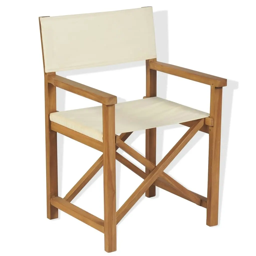 Folding Director's Chairs 2 pcs Solid Teak Wood 3057528