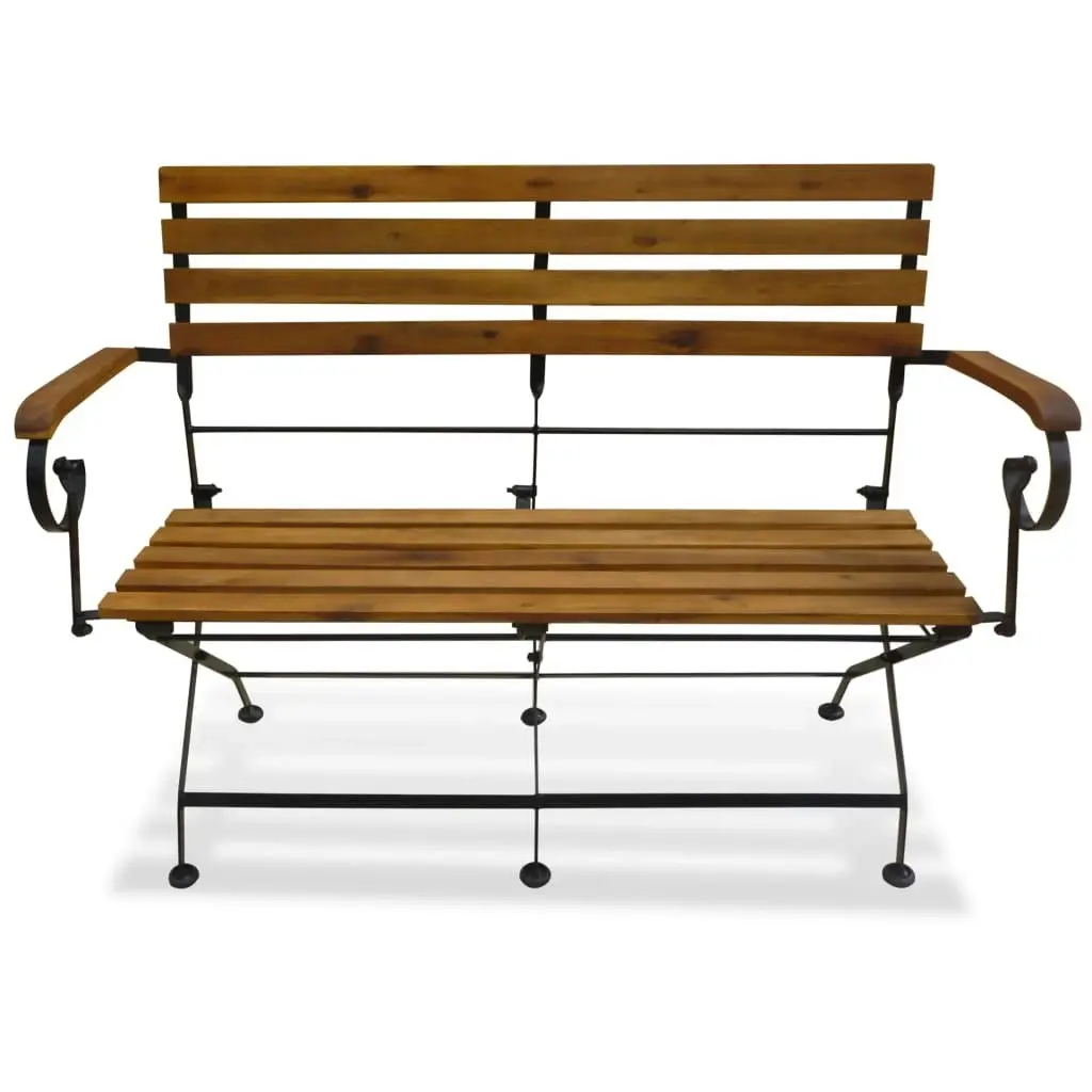 Folding Garden Bench 112 cm Solid Acacia Wood 43736