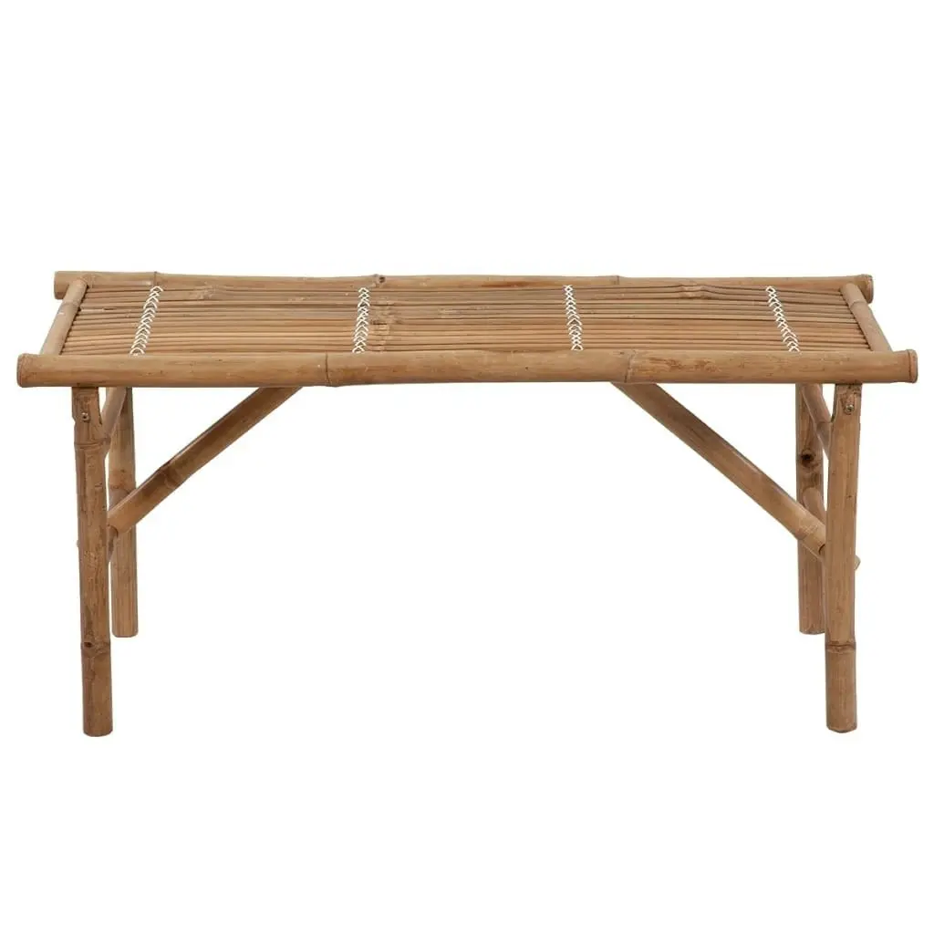 Folding Garden Bench with Cushion 118 cm Bamboo 3063851