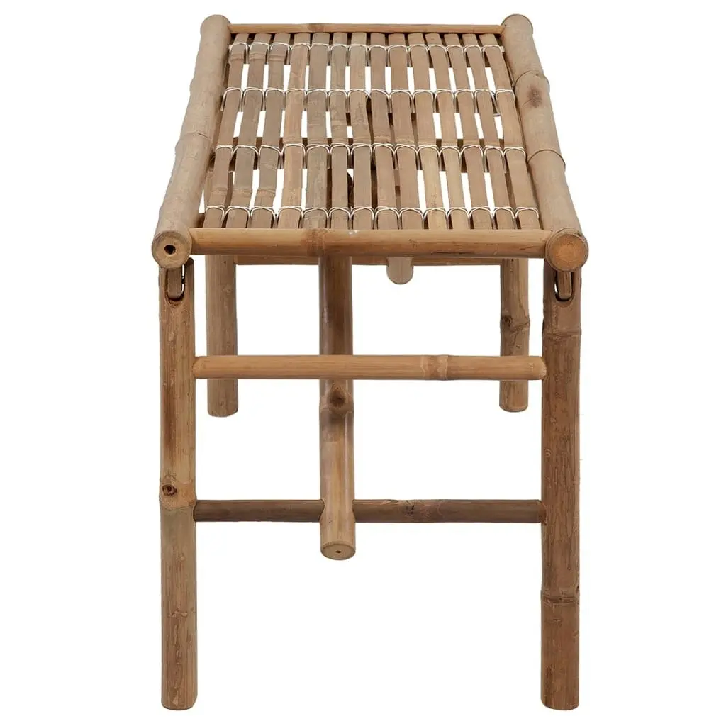 Folding Garden Bench with Cushion 118 cm Bamboo 3063864