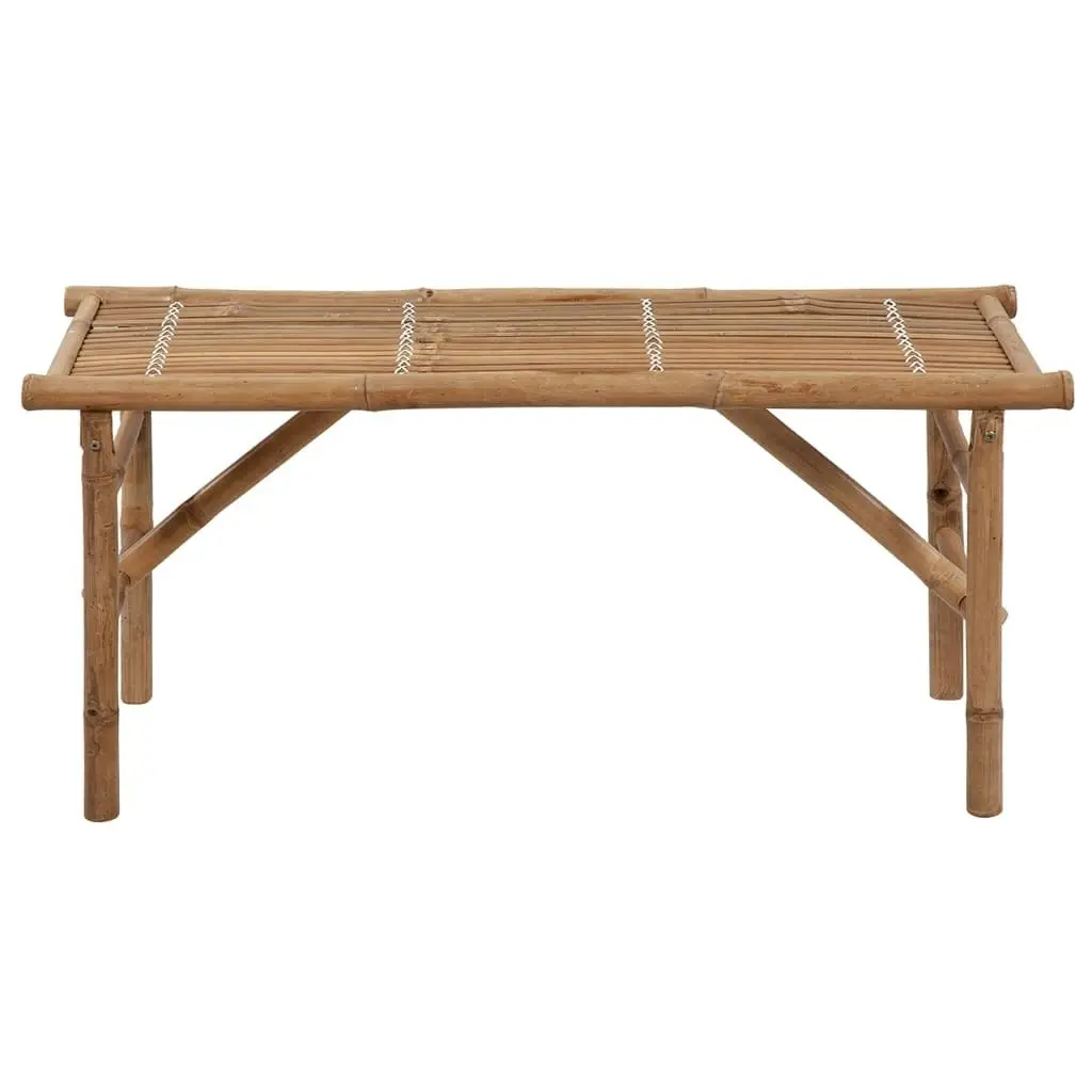 Folding Garden Bench with Cushion 118 cm Bamboo 3063864