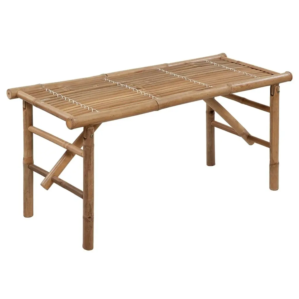 Folding Garden Bench with Cushion 118 cm Bamboo 3063871