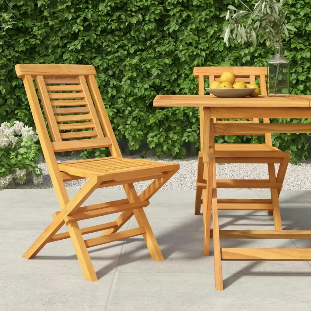 Folding Garden Chairs 2 pcs 47x63x90 cm Solid Wood Teak 362755