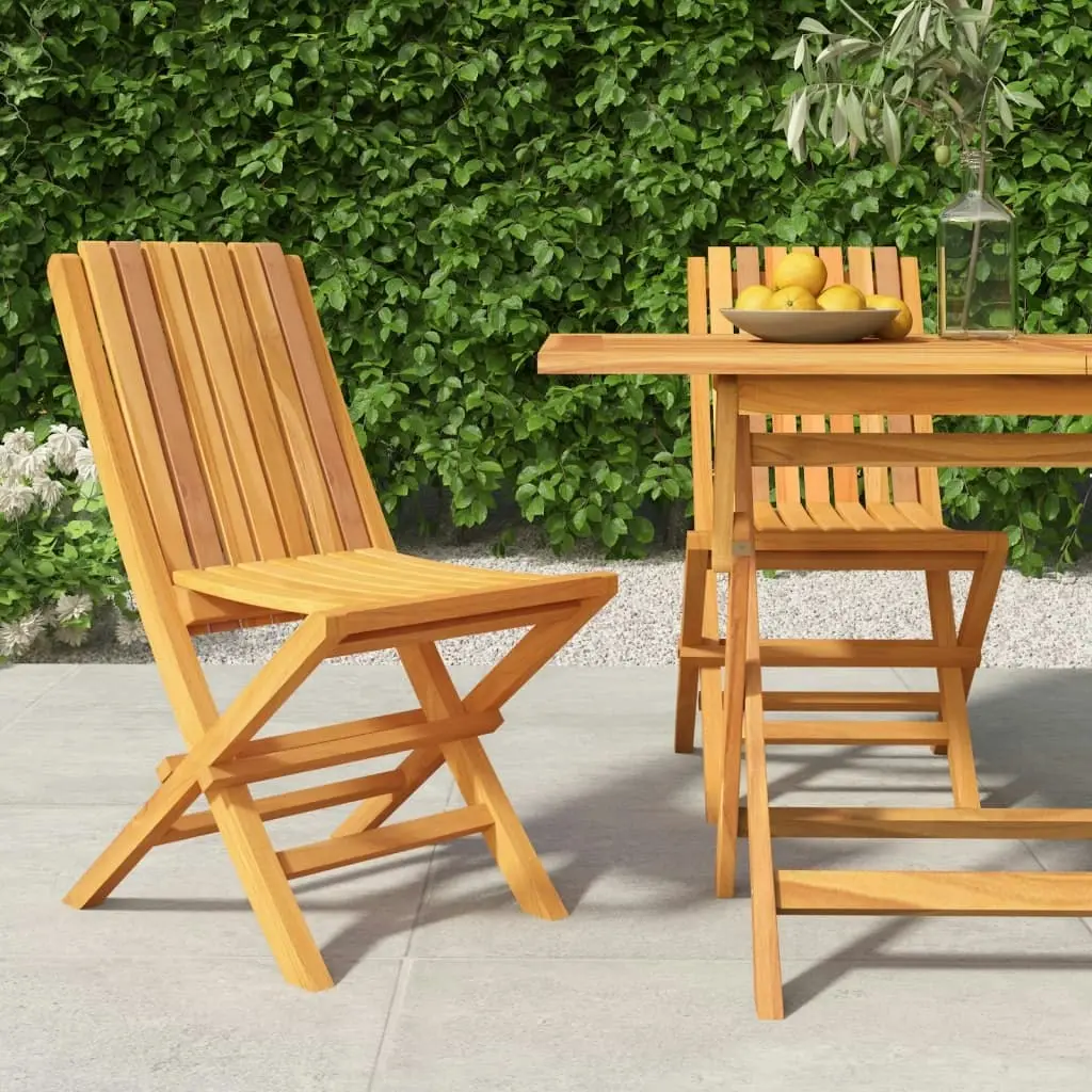 Folding Garden Chairs 2 pcs 47x47x89 cm Solid Wood Teak 362757