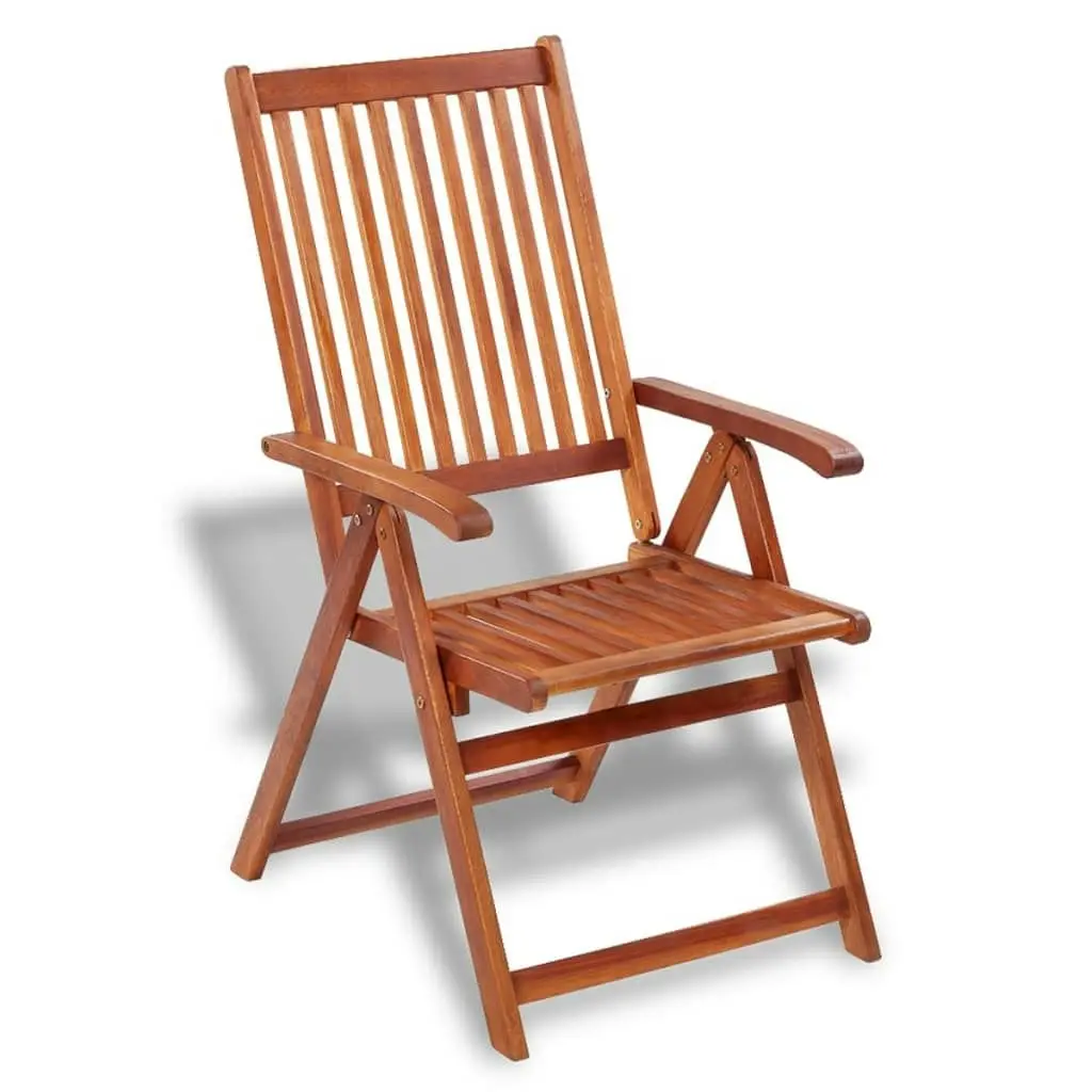 Folding Garden Chairs 2 pcs Solid Acacia Wood Brown 41820