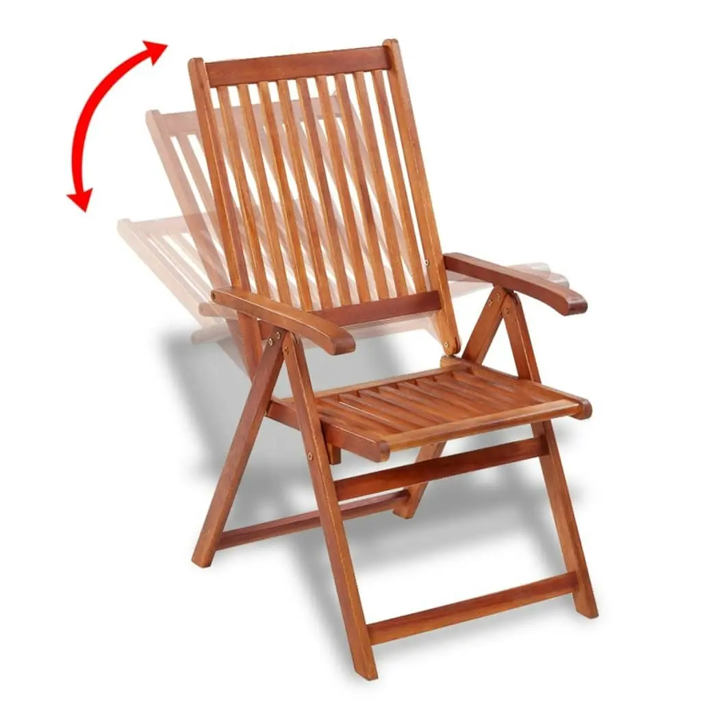 Folding Garden Chairs 2 pcs Solid Acacia Wood Brown 41820