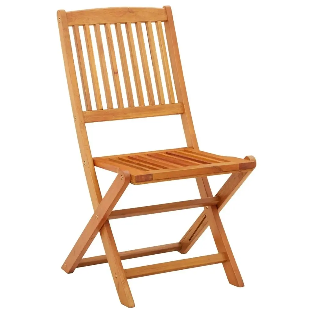 Folding Garden Chairs 2 pcs Solid Eucalyptus Wood 312451