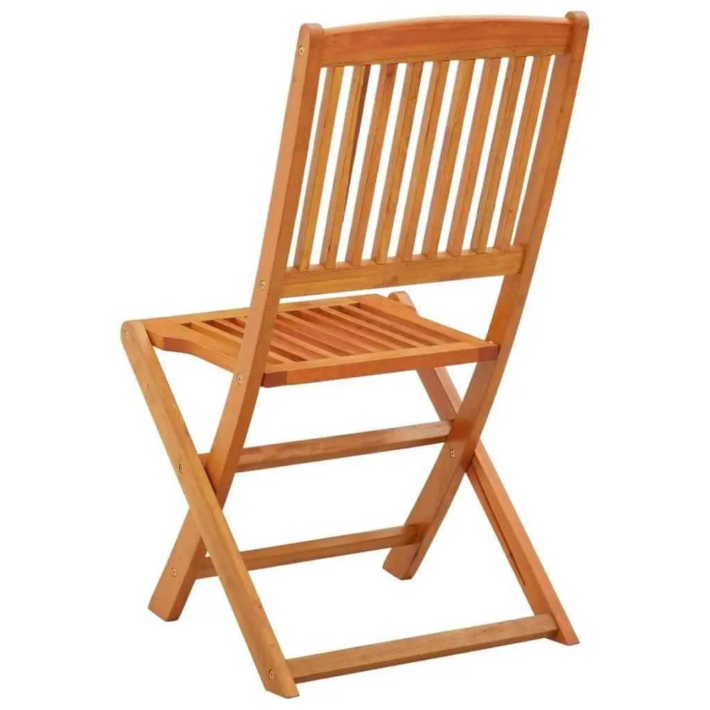 Folding Garden Chairs 2 pcs Solid Eucalyptus Wood 312451