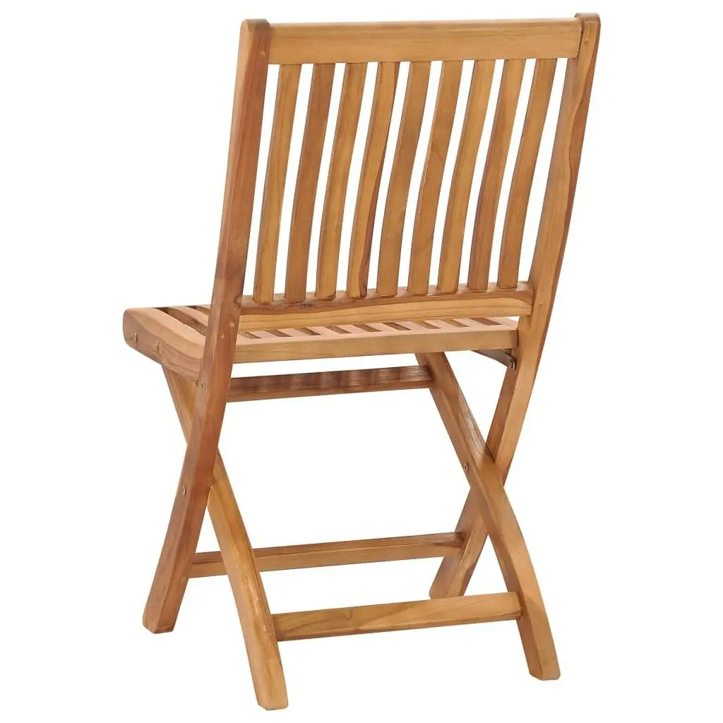 Folding Garden Chairs 2 pcs Solid Teak Wood 315105