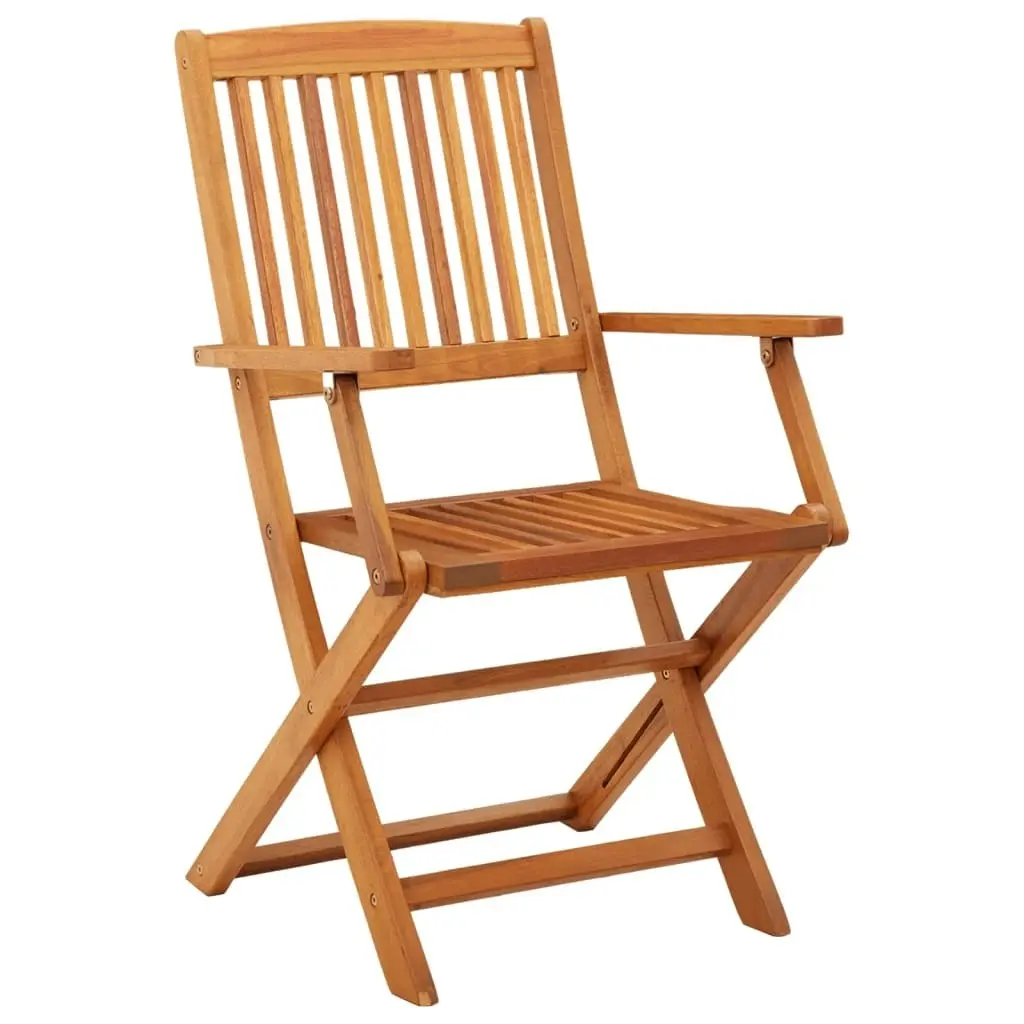 Folding Garden Chairs 2 pcs Solid Eucalyptus Wood 312449