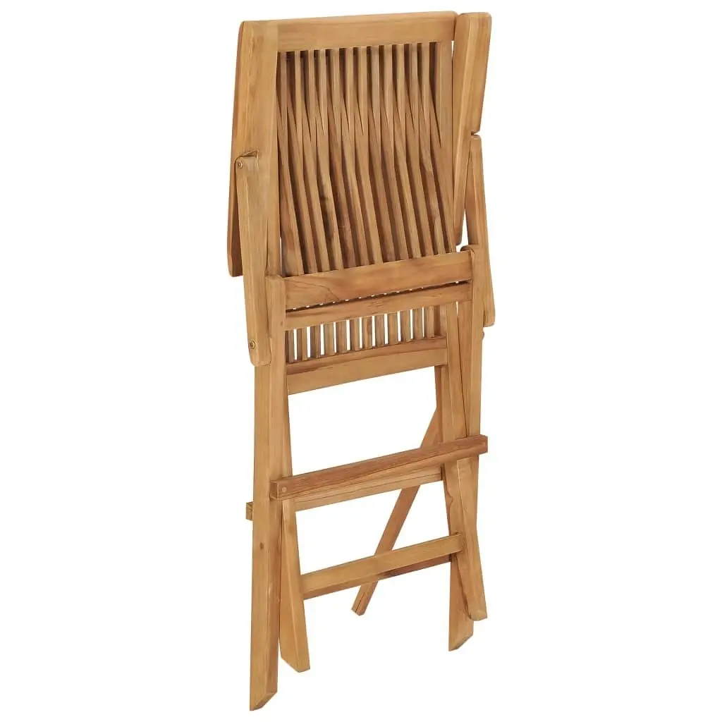 Folding Garden Chairs 2 pcs Solid Teak Wood 41999