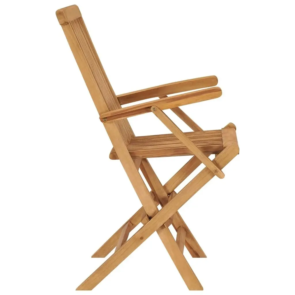 Folding Garden Chairs 2 pcs Solid Teak Wood 41999