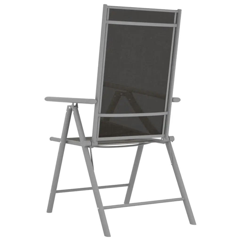 Folding Garden Chairs 2 pcs Textilene Black 312181