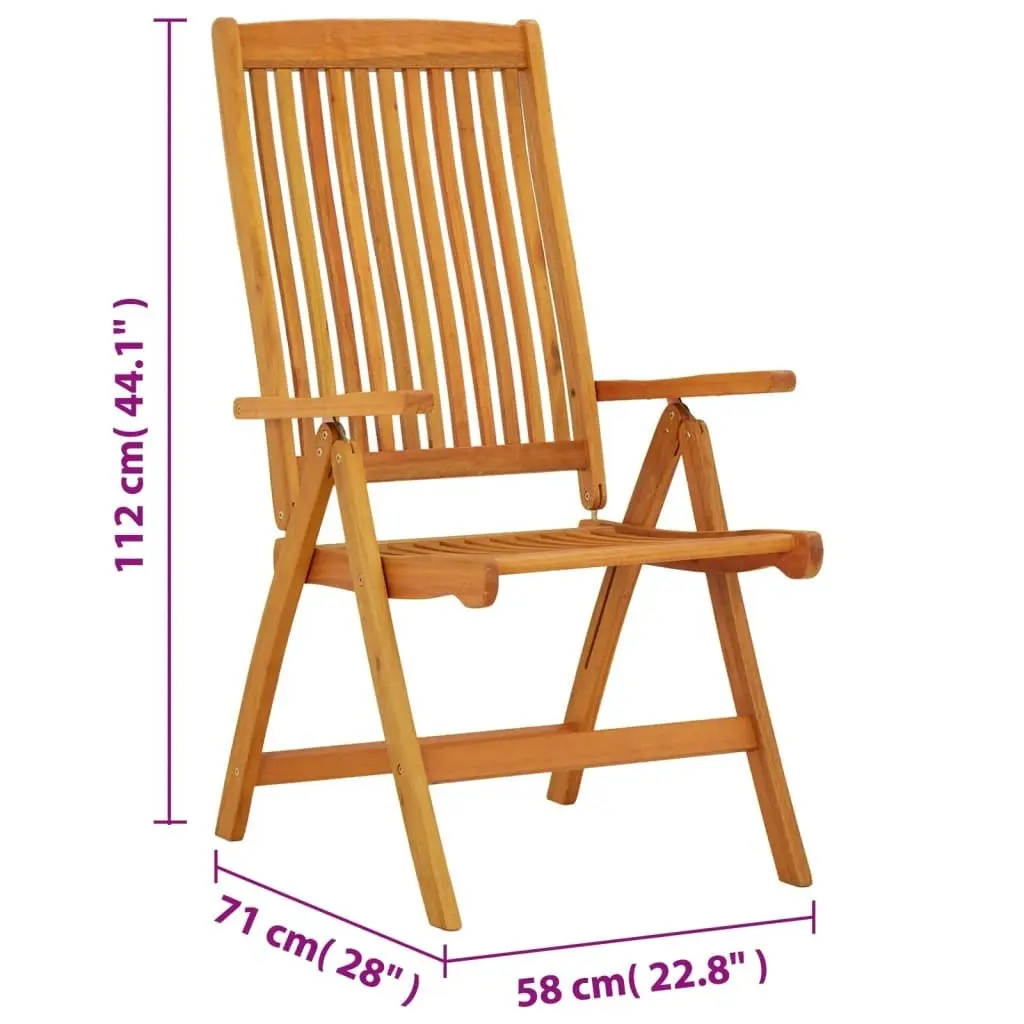 Folding Garden Chairs 2 pcs Solid Wood Eucalyptus 316069