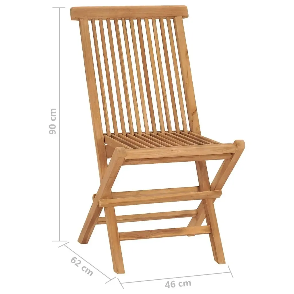 Folding Garden Chairs 2 pcs Solid Wood Teak 315441