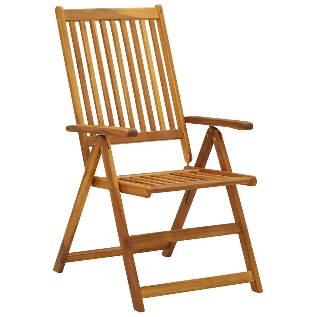 Folding Garden Chairs 3 pcs with Cushions Solid Acacia Wood 3064097