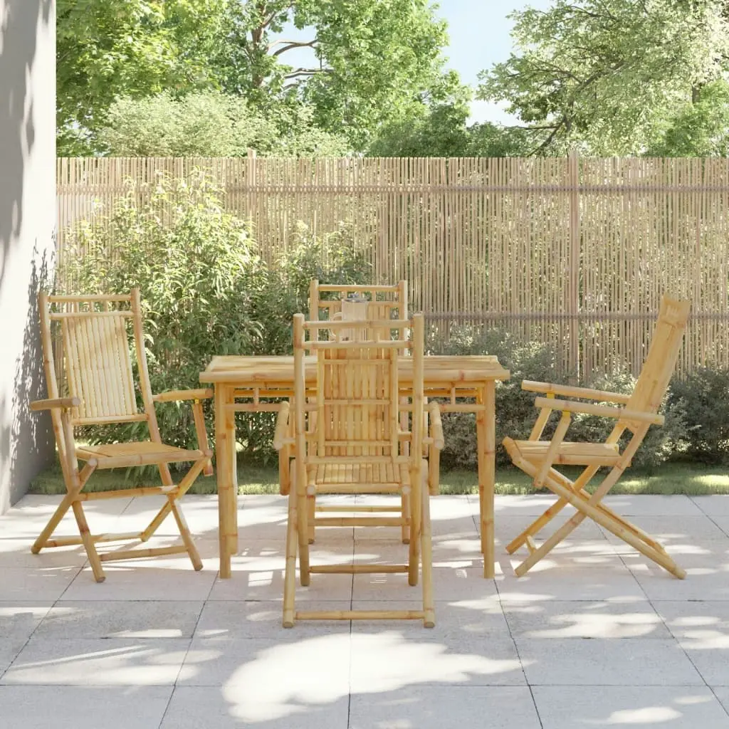 Folding Garden Chairs 4 pcs 53x66x99 cm Bamboo 3278514