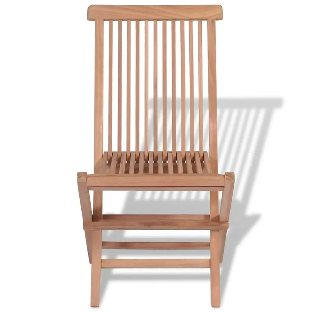 Folding Garden Chairs 4 pcs Solid Teak Wood 43040