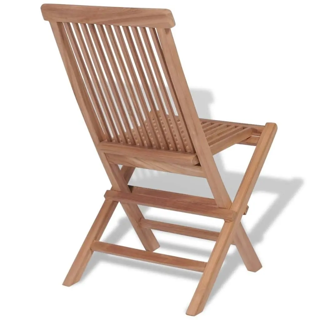 Folding Garden Chairs 4 pcs Solid Teak Wood 43040