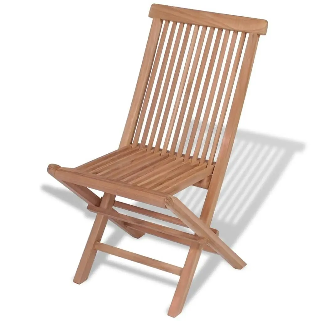 Folding Garden Chairs 4 pcs Solid Teak Wood 43040