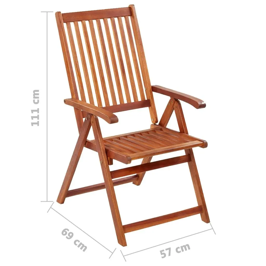 Folding Garden Chairs 4 pcs Solid Acacia Wood 3065515