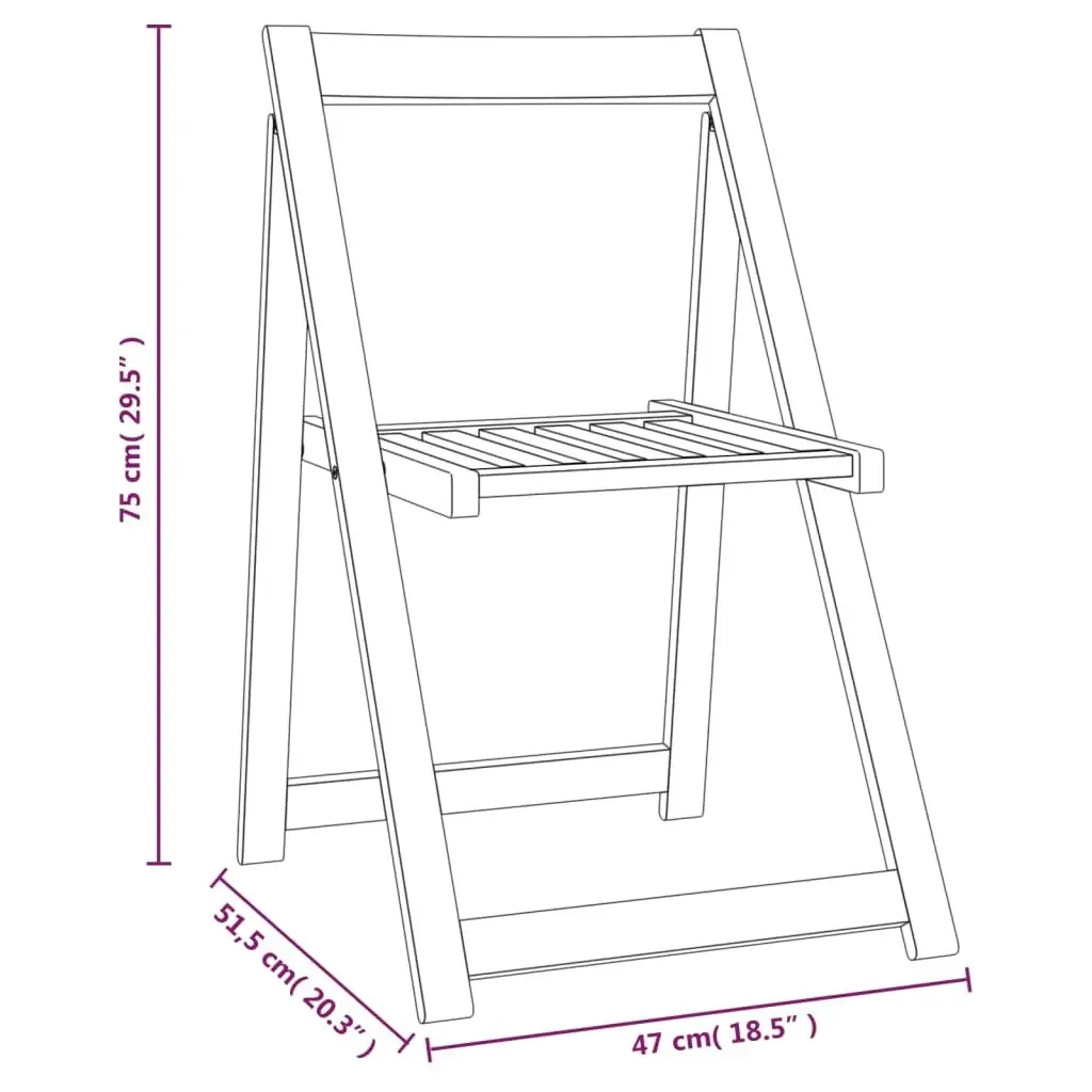 Folding Garden Chairs 4 pcs Solid Wood Acacia 319189