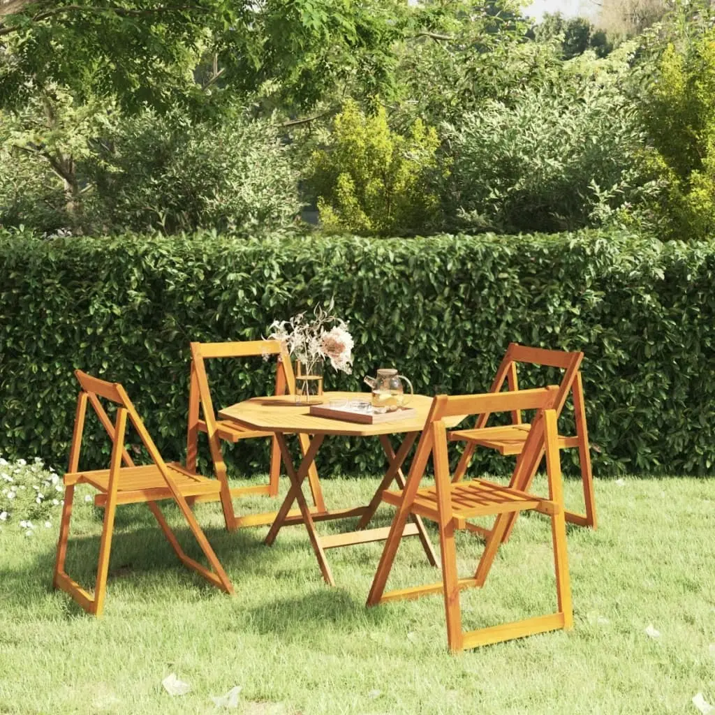 Folding Garden Chairs 4 pcs Solid Wood Acacia 319189