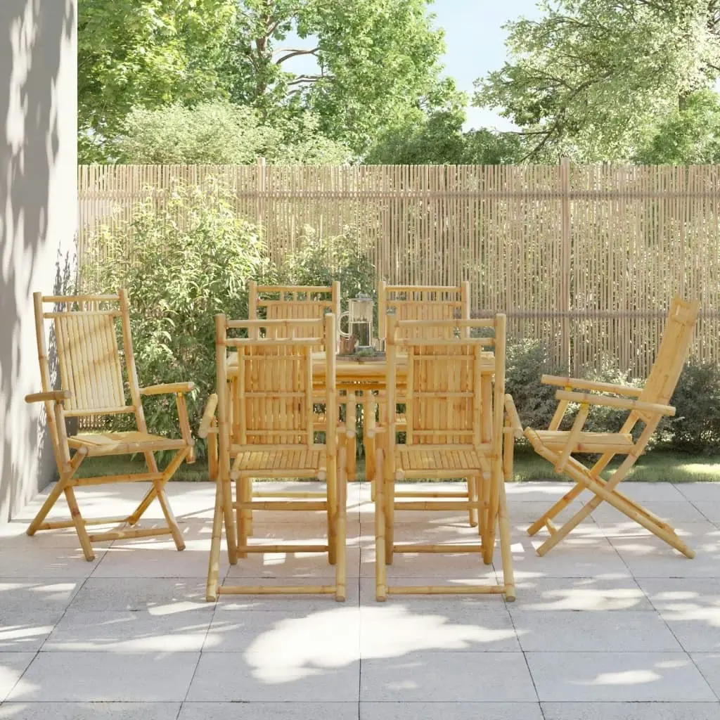 Folding Garden Chairs 6 pcs 53x66x99 cm Bamboo 3278515