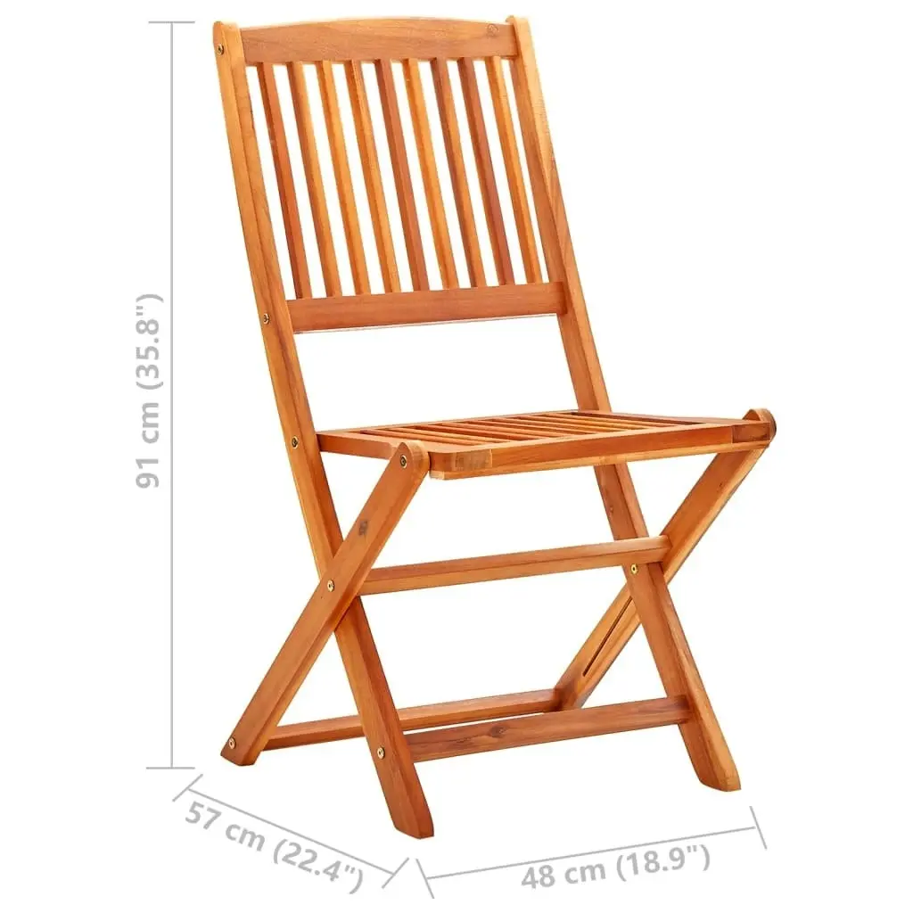 Folding Garden Chairs 6 pcs Solid Eucalyptus Wood 3087149