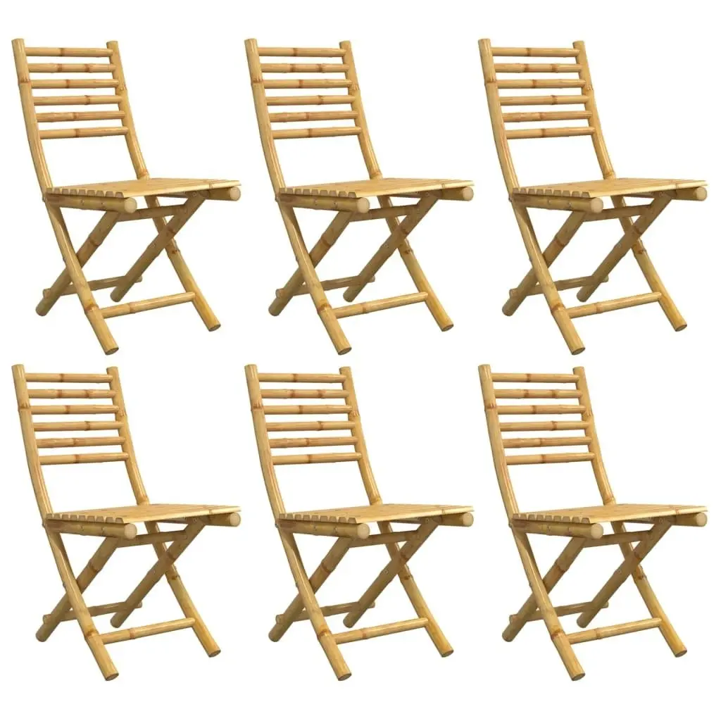 Folding Garden Chairs 6 pcs 43x54x88 cm Bamboo 3278518