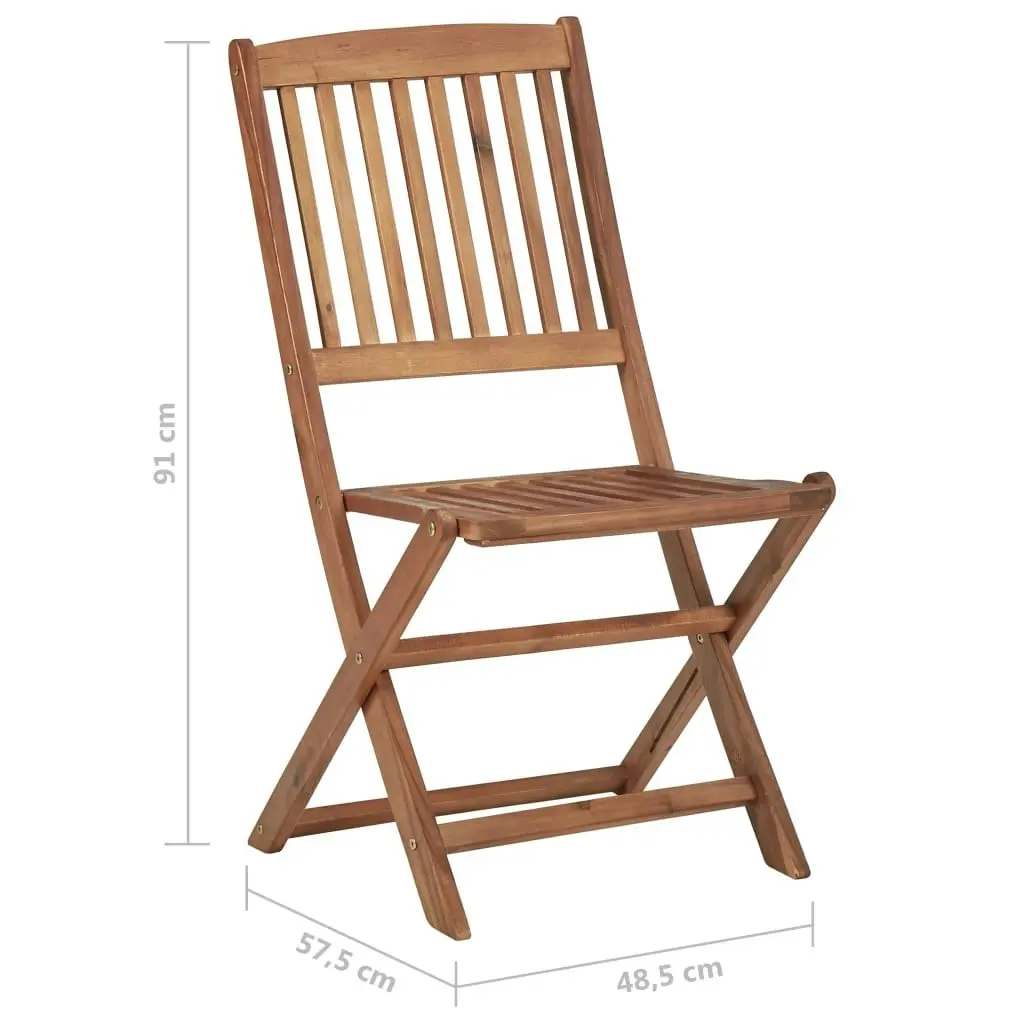 Folding Garden Chairs 6 pcs Solid Wood Acacia 3065522