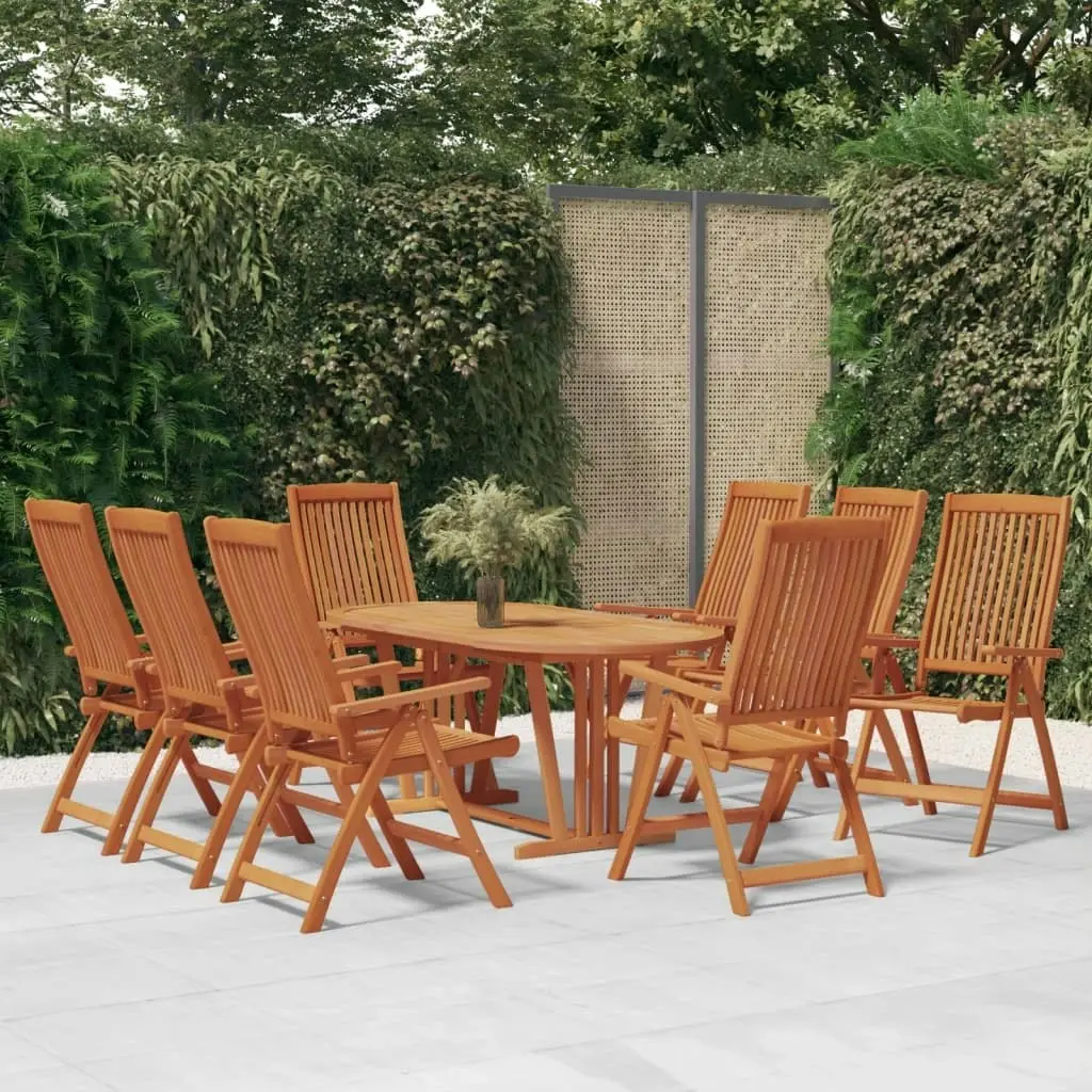 Folding Garden Chairs 8 pcs Solid Wood Eucalyptus 3087346