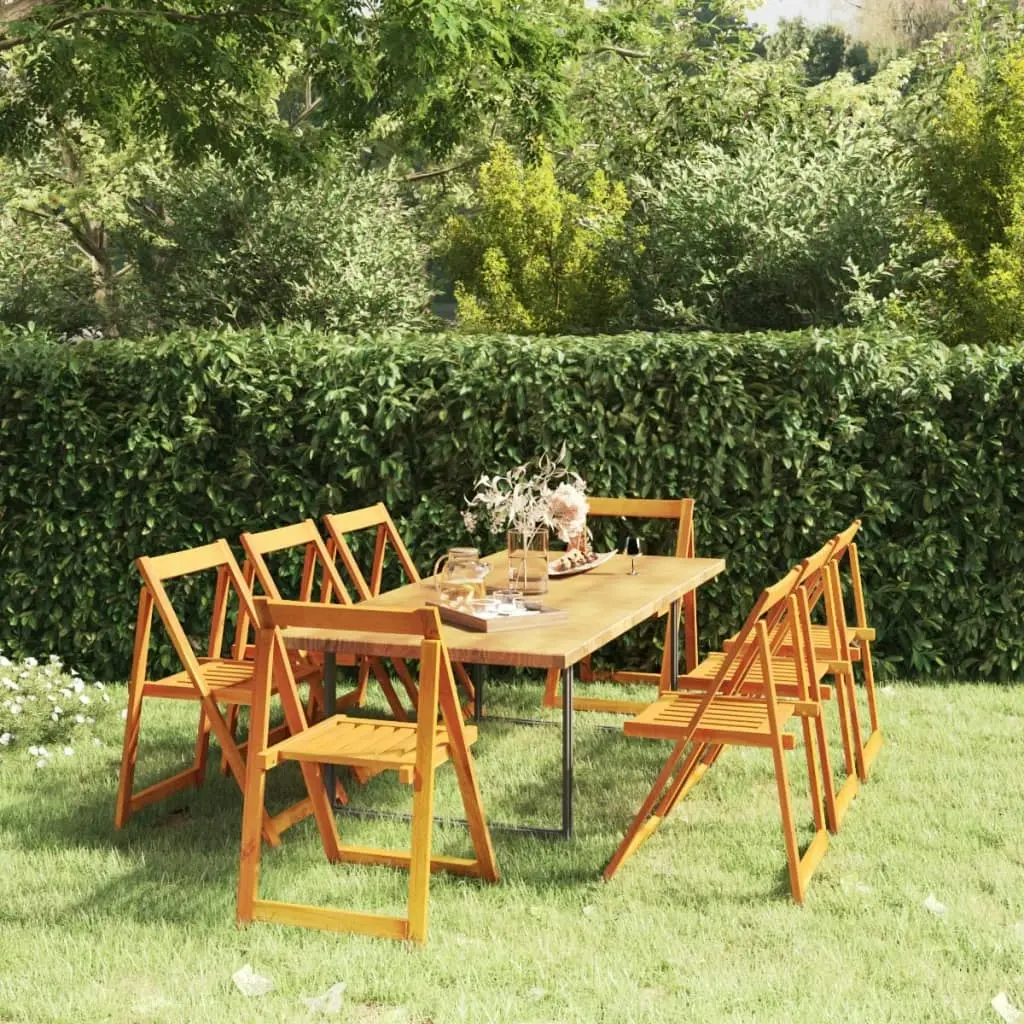 Folding Garden Chairs 8 pcs Solid Wood Acacia 3104965