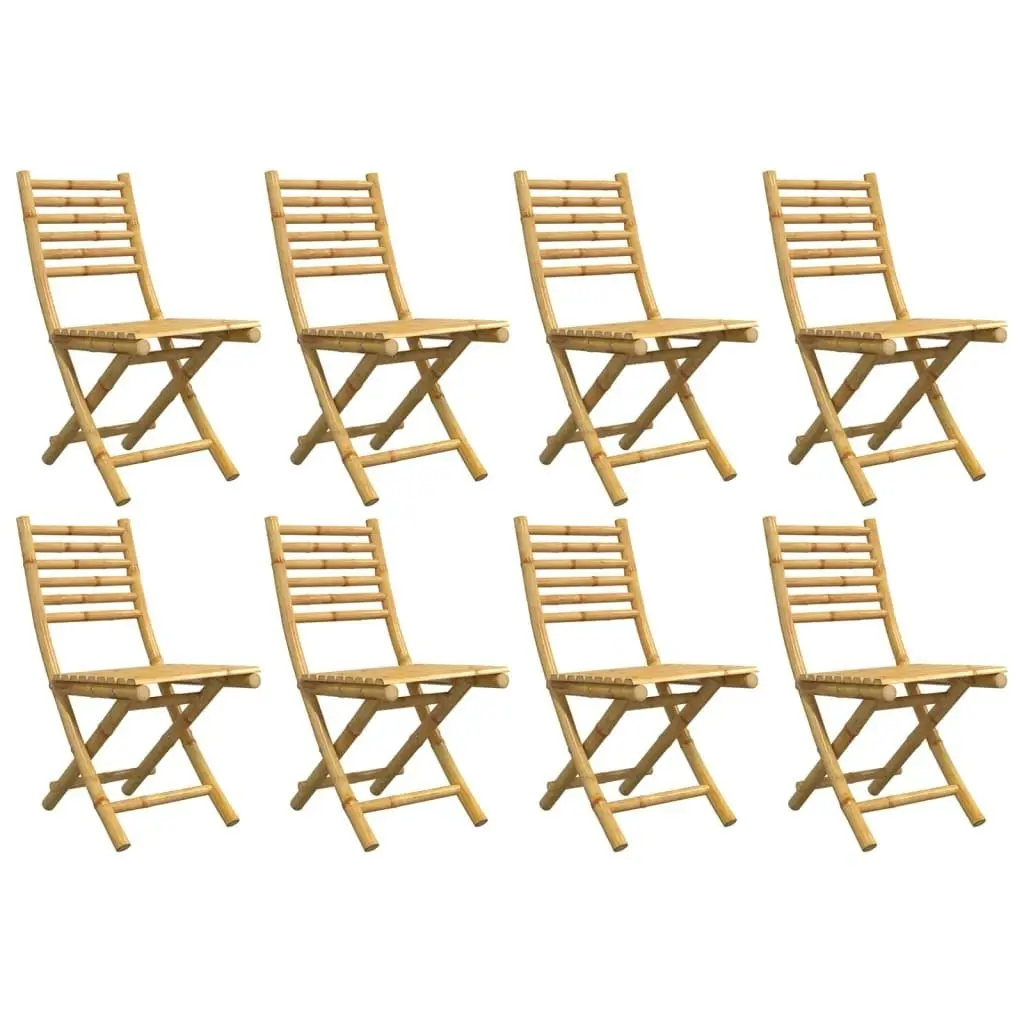 Folding Garden Chairs 8 pcs 43x54x88 cm Bamboo 3278519